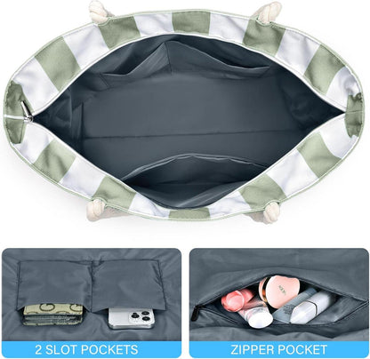 Große Strandtasche Damen mit Nassfach,  XXL Badetasche, Faltbare Shopper