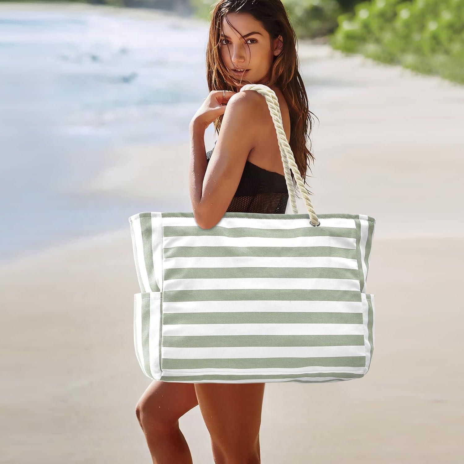 Große Strandtasche Damen mit Reißverschluss - XXL Badetasche Angebot
