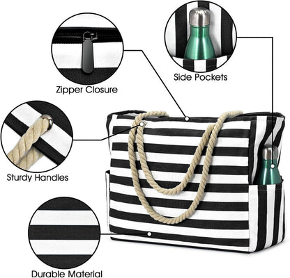 Strandtasche Damen Groß Shopper Badetasche Tote Bag Umhängetasche XXL