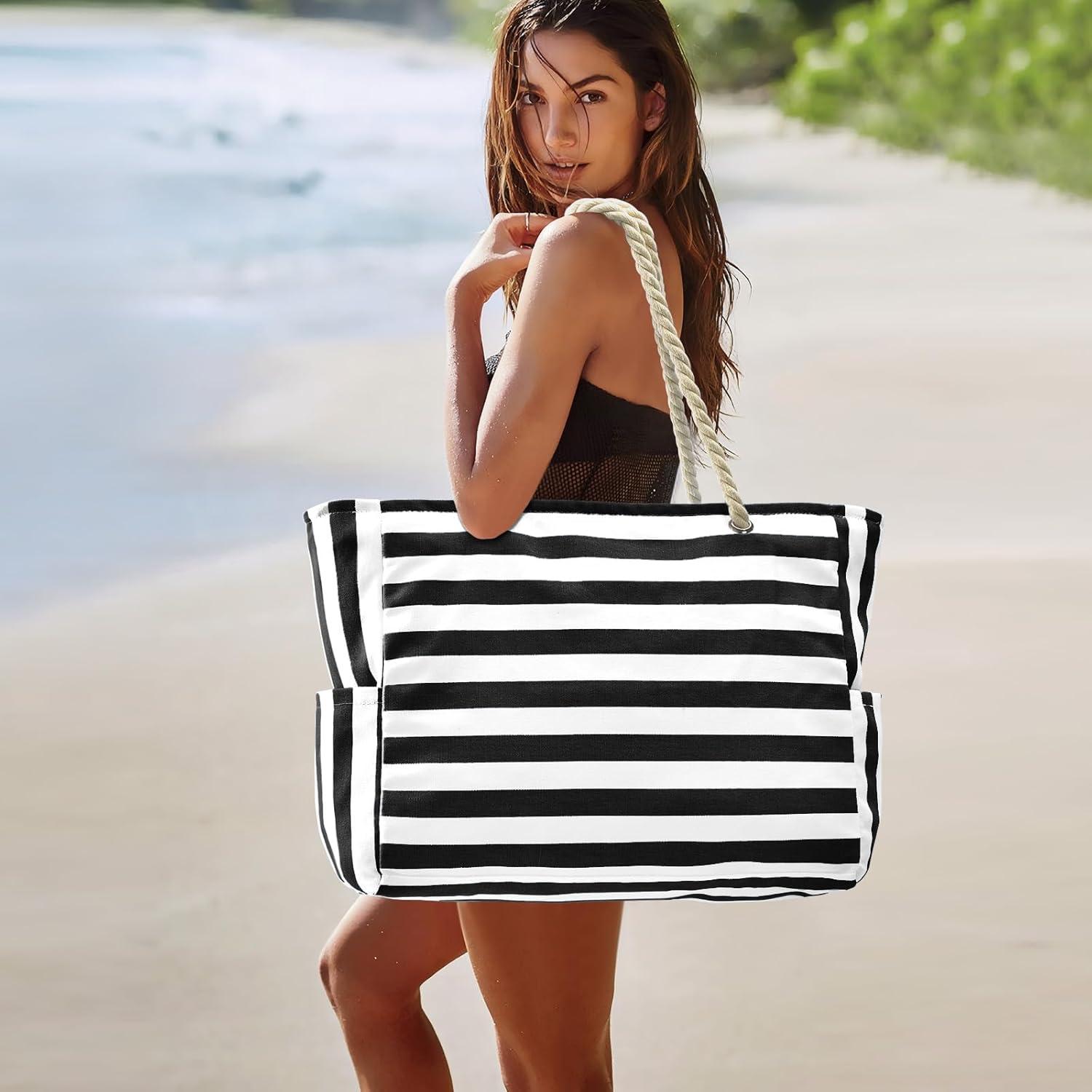 Strandtasche Damen Groß XXL Shopper Badetasche Tote Bag Urlaubfaltbar