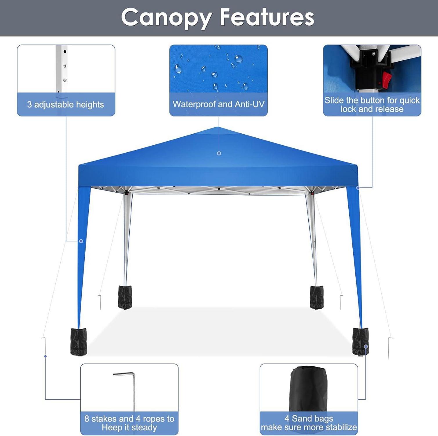 Pavillon 3x3m Wasserdicht Stabil Faltpavillon Pop up