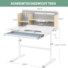 Höhenverstellbarer Kinderschreibtisch mit Neigungsfunktion