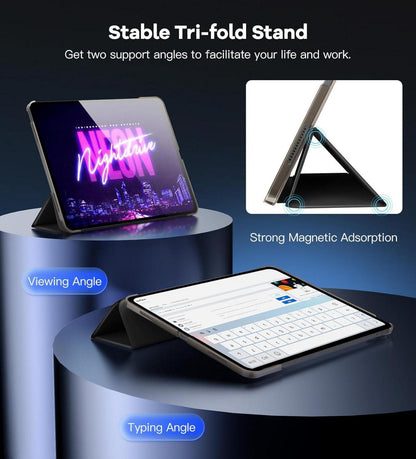 TiMOVO iPad Air 13 Zoll Hülle M2 2024 - Schwarz, Schlank, Support Touch ID