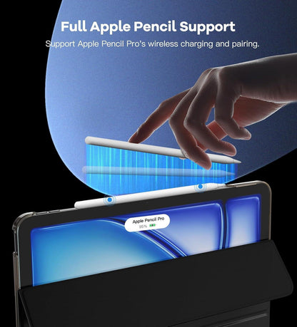 TiMOVO iPad Air 13 Zoll Hülle M2 2024 - Schwarz, Schlank, Support Touch ID