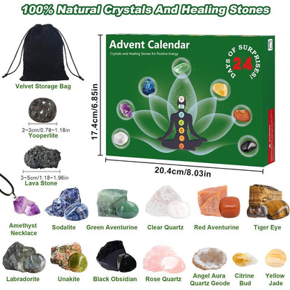 Adventskalender 2024 Kinder mit Natürlichen Edelsteinen und