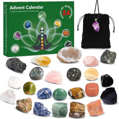 Kristall Adventskalender 2024 mit Natürlichen Edelsteinen