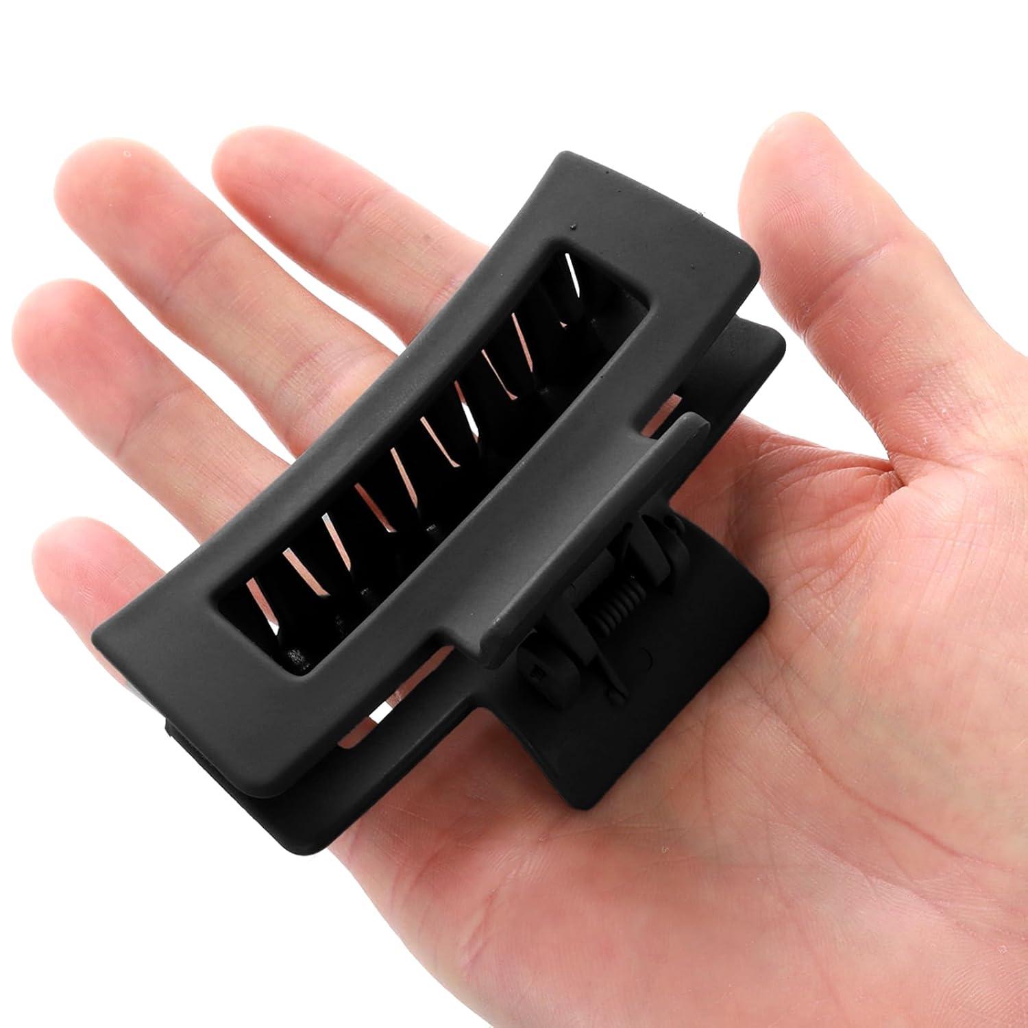 Quadratische Klauenclips 2 Stück 8.5 cm Mittlere Haarklammern Matt