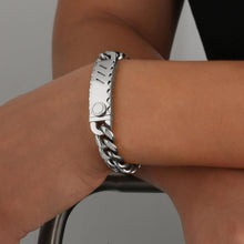 Herren Armband Löwe Totenkopf Verschluss 18K Gold Cuban Hip