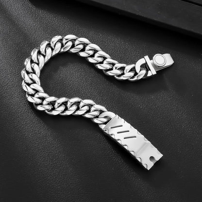 Hochwertiges 12mm Herren Armband mit Löwe Kopf Verschluss, 18K Gold