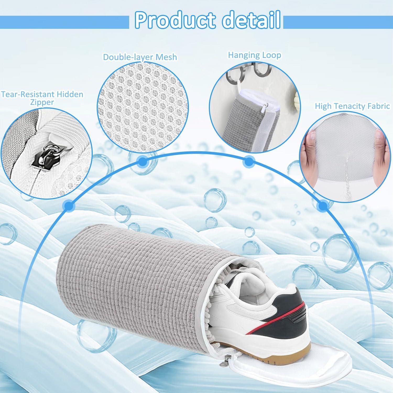 Schuhwaschbeutel 2er Set 360° Reinigung Sneaker Wäschesack