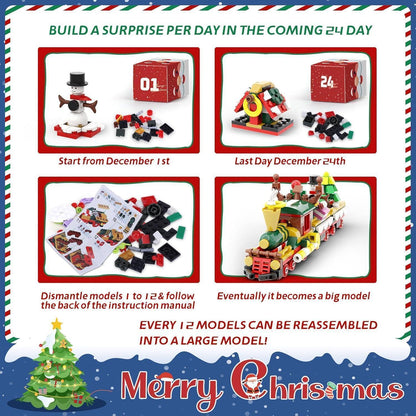 Adventskalender 2024 Kinder Weihnachten Bausteine