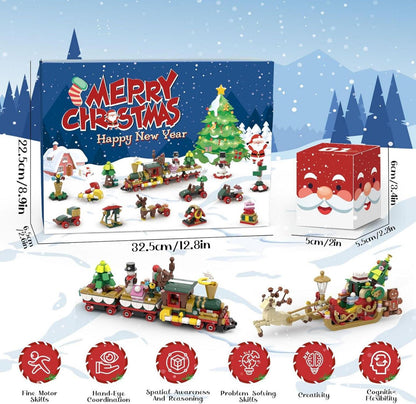 Adventskalender 2024 Kinder Weihnachten Weihnachtszug Rentierschlitten 24 Tage