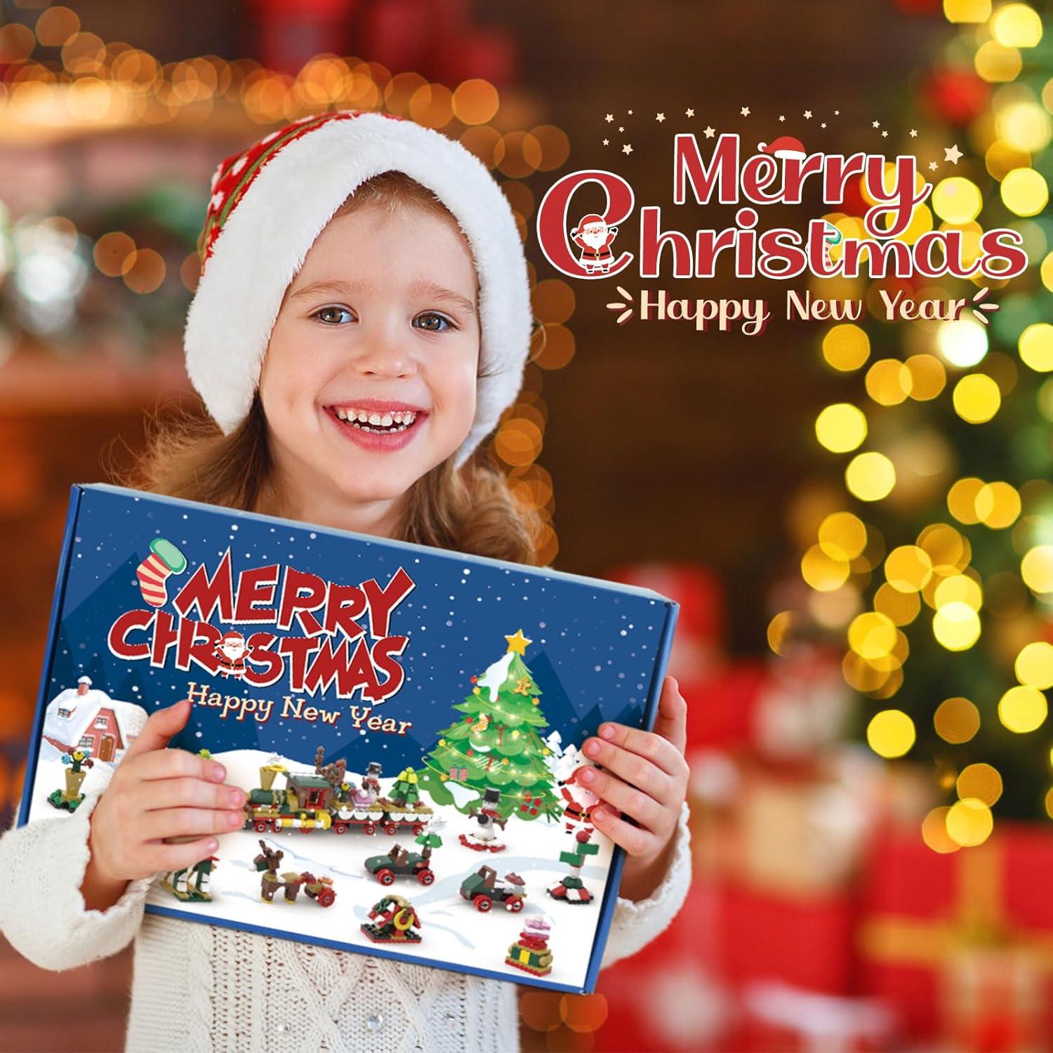 Adventskalender 2024 Kinder 24 Stück Weihnachtszug Rentierschlitten 12