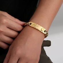 12mm Herren Armband mit Löwe Kopf Gold Panzerarmband