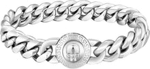 12mm Herren Armband mit Löwe & Totenkopf Verschluss 18K Gold