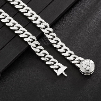 Hip Hop Herren Panzerkette Löwe Totenkopf 12mm Gold