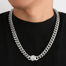 Herren Panzerkette mit Löwe Kopf/Totenkopf-Verschluss, 18K