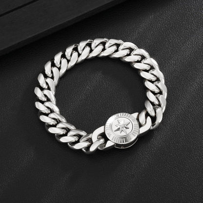Herren Armband 12mm Löwe Totenkopf 18K Gold beschichtet Panzerarmband 22.9cm