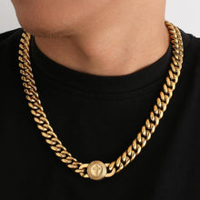 Herren Panzerkette 12mm Löwe Kopf/Totenkopf Verschluss 18K