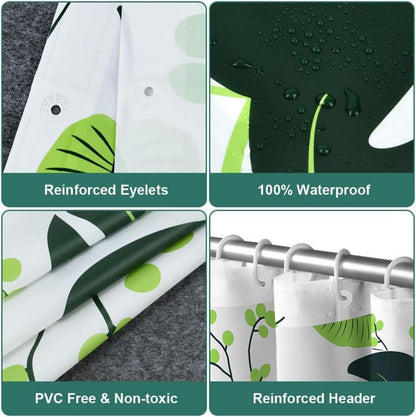 URAQT Duschvorhang Anti-schimmel Wasserdicht 180x180cm PEVA Curtain