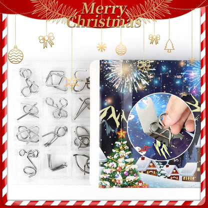 24-teiliger Puzzle Adventskalender Knobelspiele Weihnachtsgeschenk