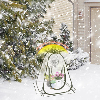 Gewächshaus Überwinterungszelt Pflanzen PVC Pop Up Mini 70x70x80cm Transparent