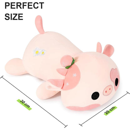 Kuscheltier Kuh Plüschtier Rosa 30cm