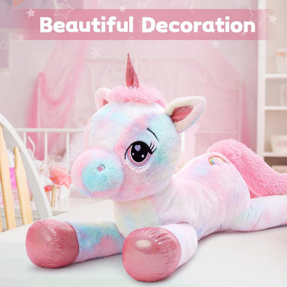 XXL Einhorn Kuscheltier 110cm - Rosa Stofftier Geschenk für Mädchen