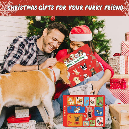 ANOTION 12 Tage Weihnachtshundspielzeug Adventskalender 2024