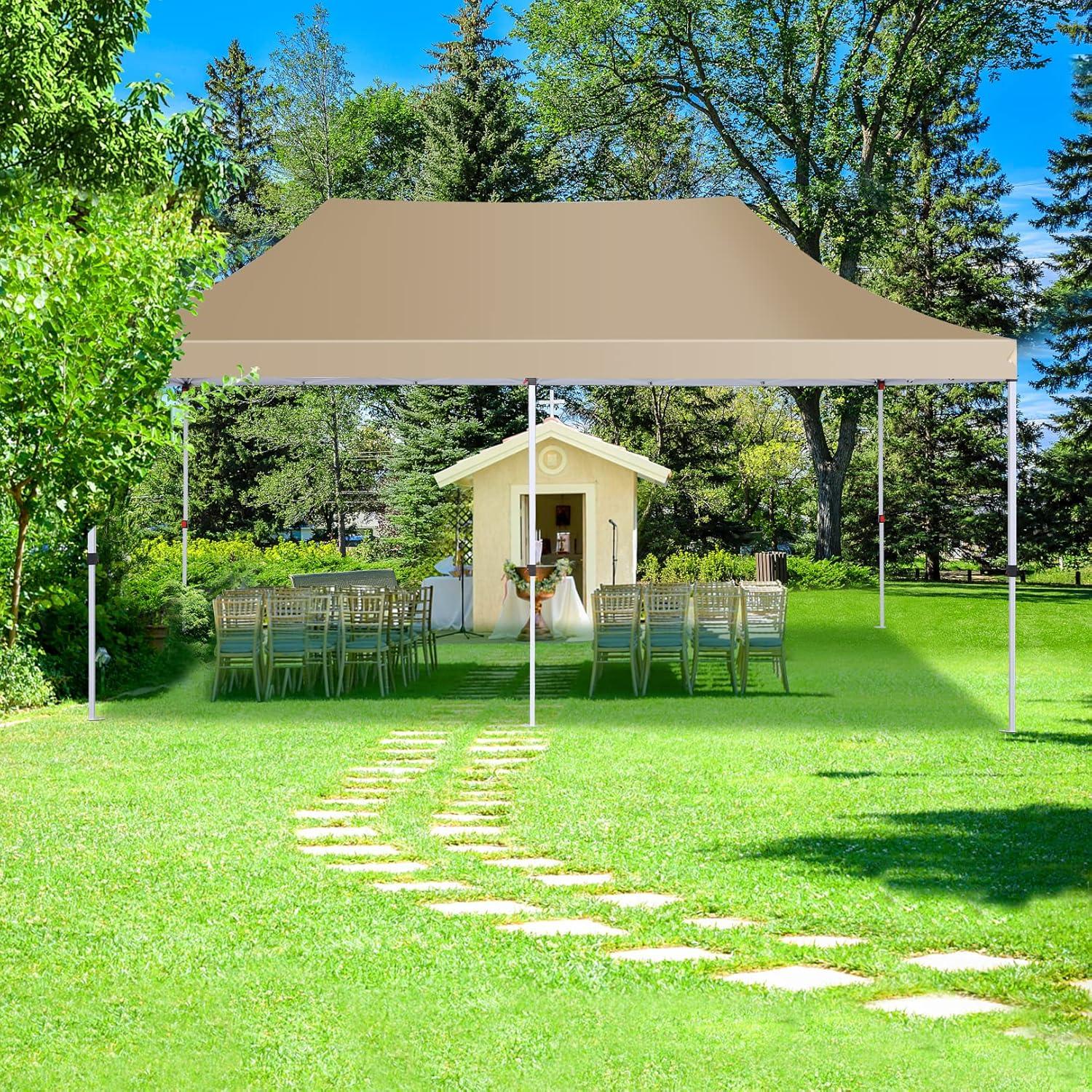 Faltpavillon 3x6m Wasserdicht Stabil Partyzelt mit 6 Seitenwänden