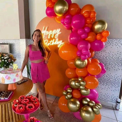 Luftballons Rosa Orange 60 Stück 12 Zoll Herbst Latex Ballons Pastel Pink Gold Konfetti Party Helium für Thanksgiving Halloween Geburtstag Babyshow