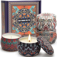 Duftkerzen Geschenkset 4 Stück Lavendel Aromatherapie Minze Orange