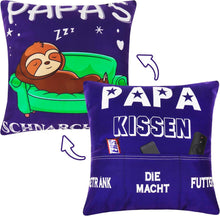 Kissenbezug Papa Geschenk Weihnachten Vatertag Faultier 45x45