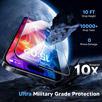 2x WSKEN iPhone 16 Pro Panzerglas Displayschutzfolie 9H HD-Klar