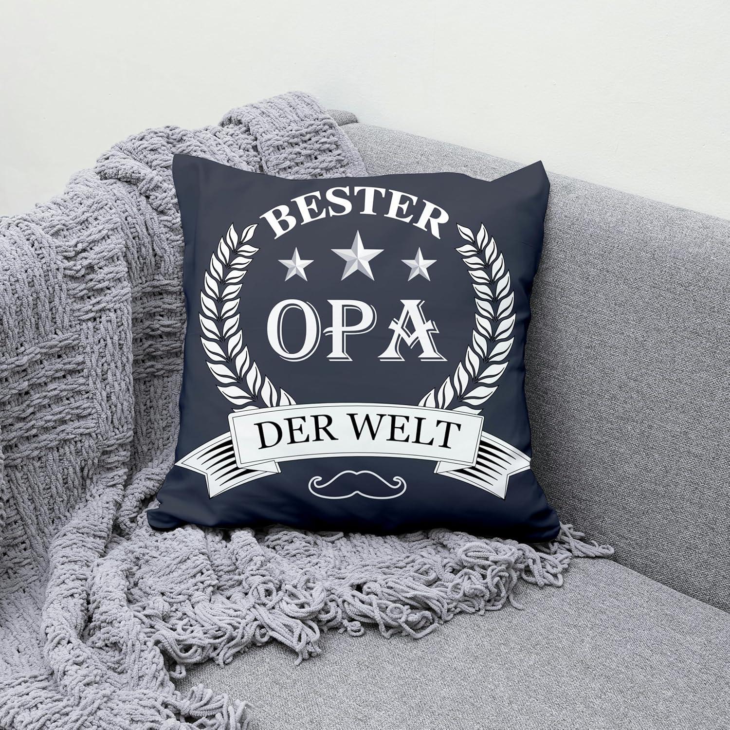 Weihnachtskissenbezug 45x45 Opa Geschenk Enkel 3 Taschen Bester Opa