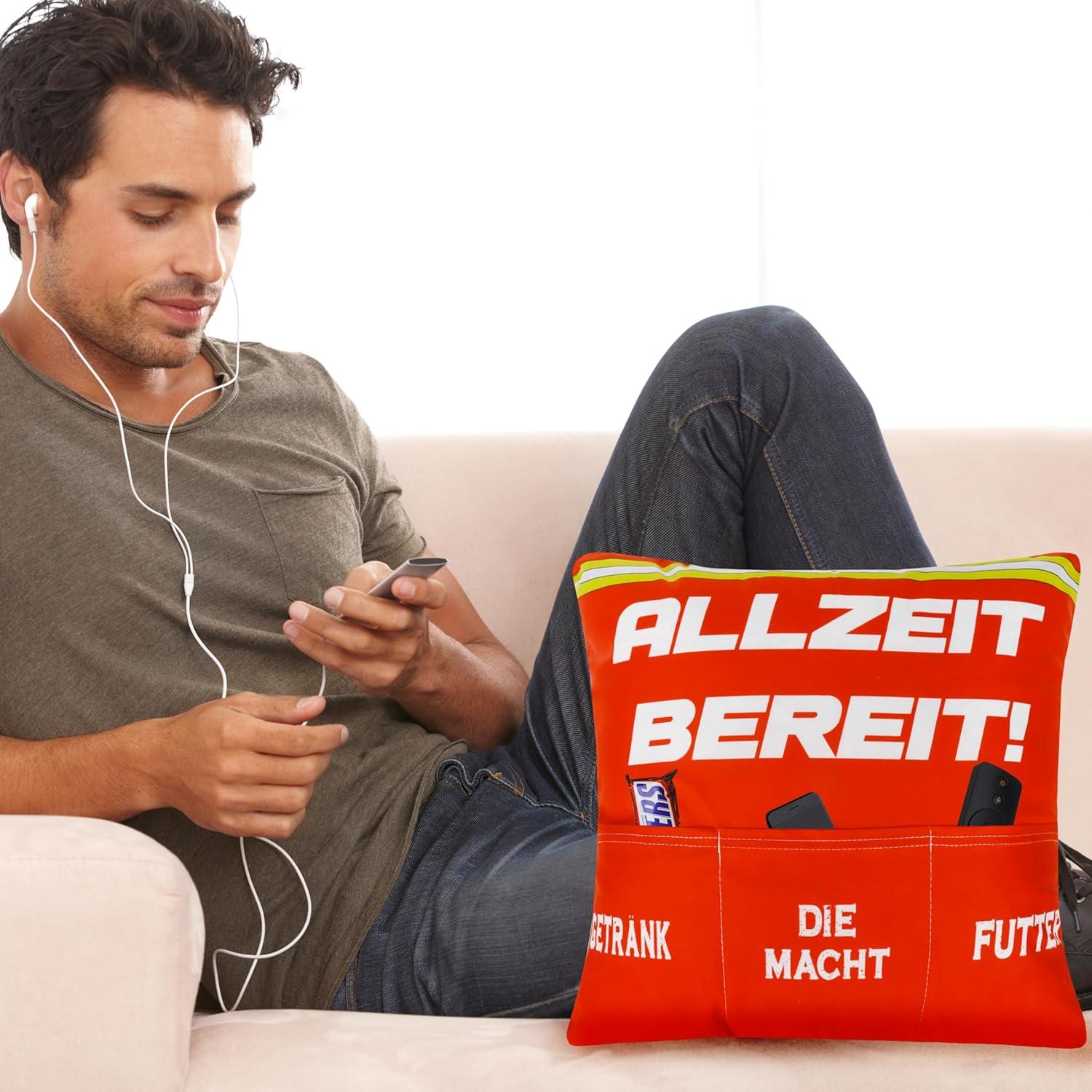Feuerwehr Geschenke Kissenbezug 45x45 mit 3 Taschen padx Firefighter