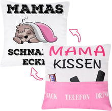Geschenk für Mama Kissenbezug 45x45 mit 3 Taschen lustiges