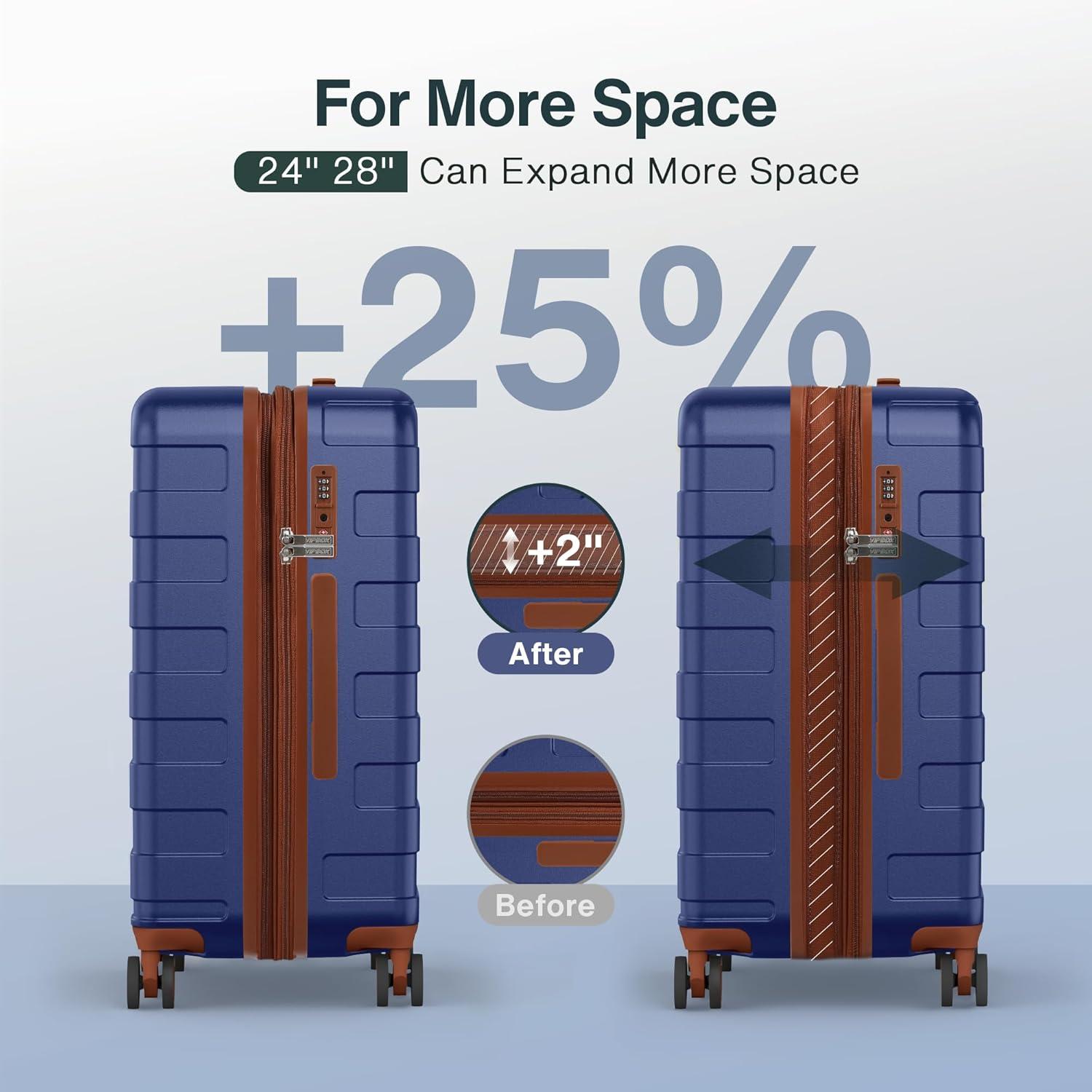 Vipbox Hartschalen Kofferset 55+75cm TSA Schloss Blau