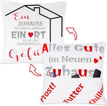 Kissenbezug Geschenk Einzug 45x45 Tasche Einzugsgeschenk Wohnung Haus
