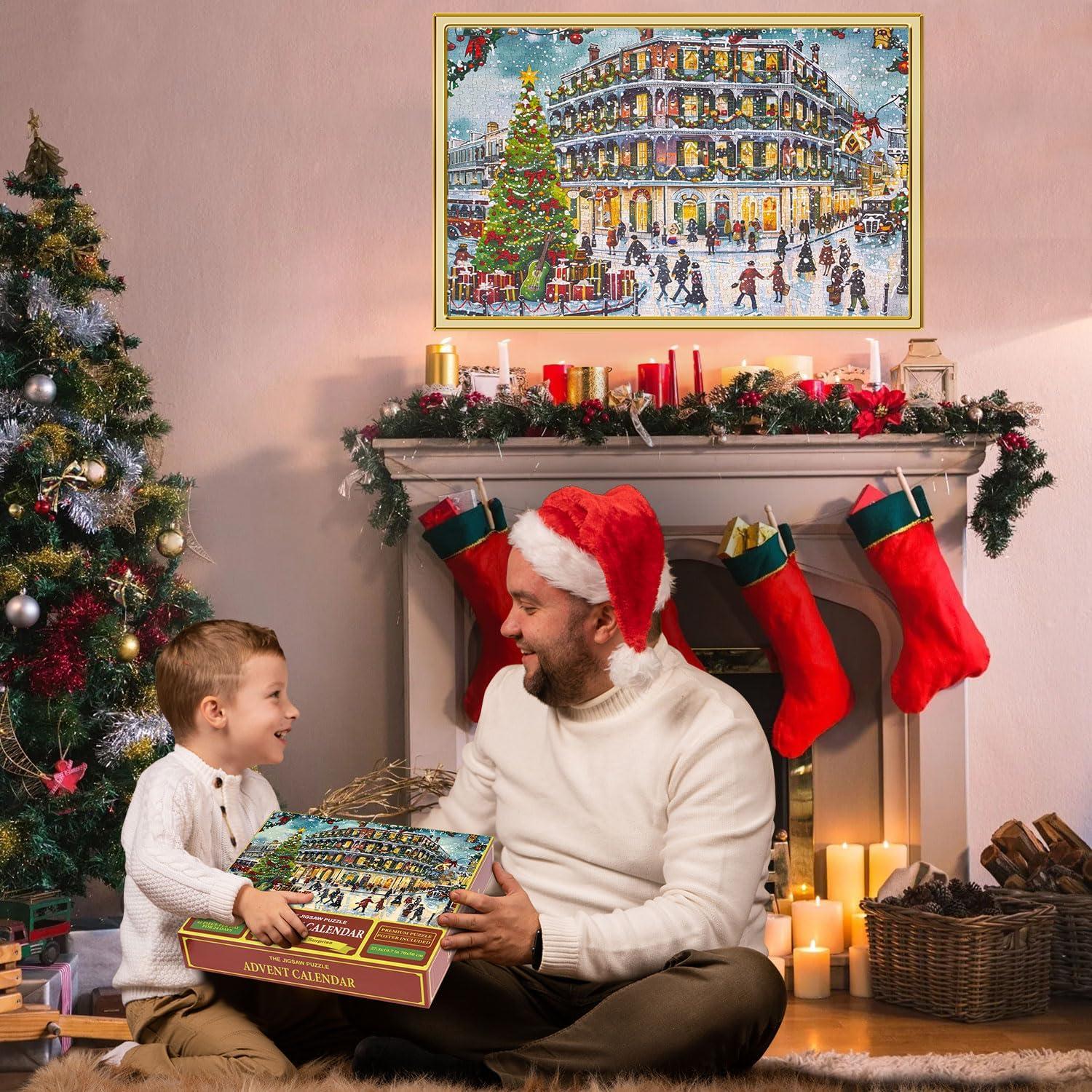 Adventskalender Puzzle 2024 Weihnachtsgeschenke Kinder Erwachsene 1008