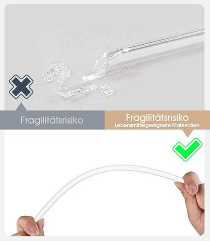 8er Set Auslaufsicherer Strohhalm 21,5 cm inkl. Reinigungsbürste