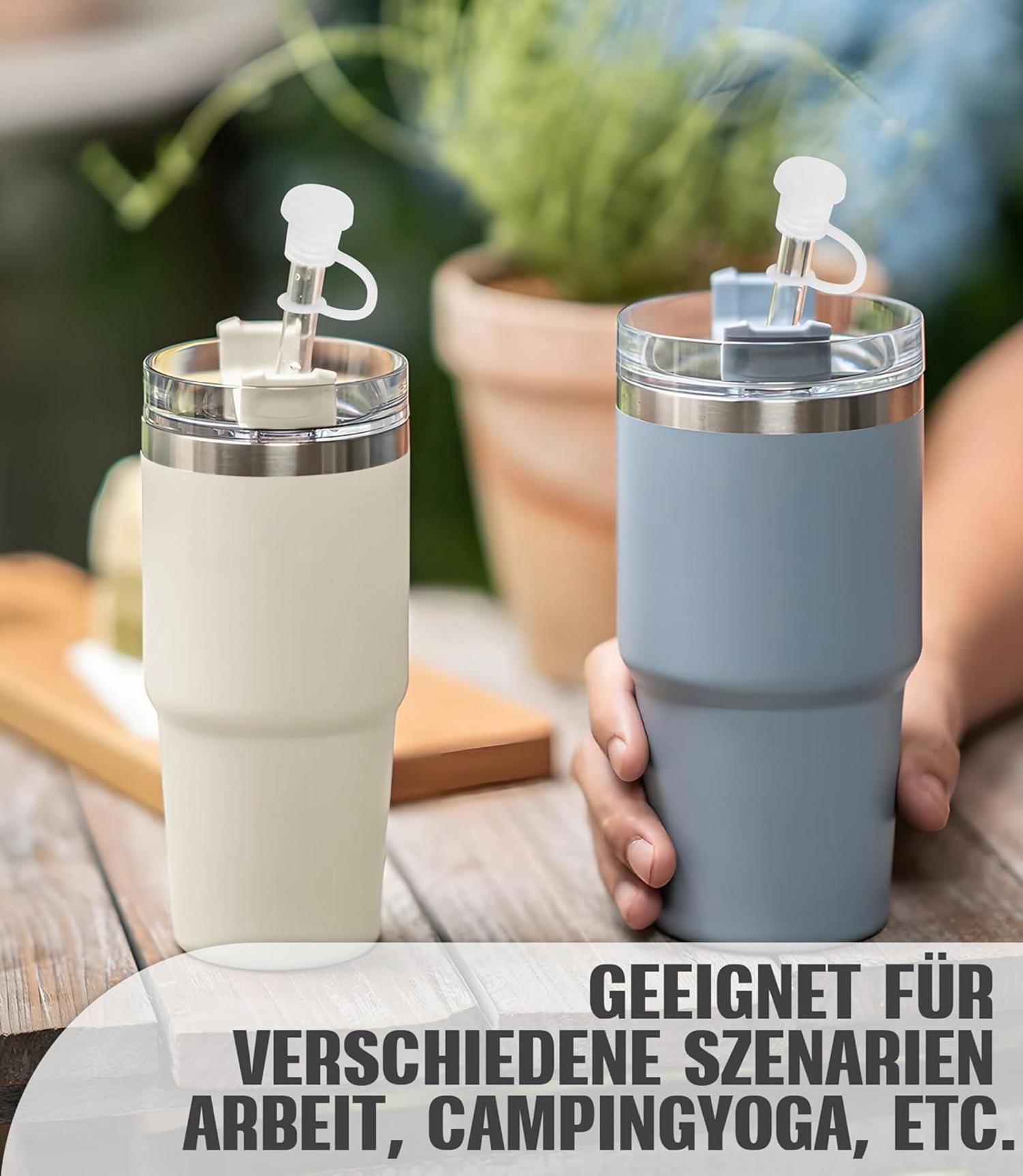 Nearockle 8stk 21,5cm Strohhalm & Auslaufsicher Abdeckung für Stanley Quencher