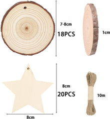 38 Weihnachtsdeko Holzscheiben Baumscheiben Holzsterne DIY