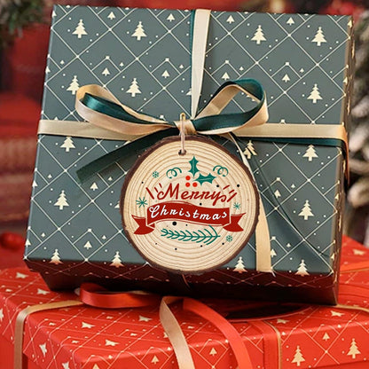 38 Stücke Weihnachtsdeko Holzscheiben Holzsterne DIY Juteseil