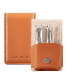 Nagelknipser Set mit Nagelfeile in Ledertasche