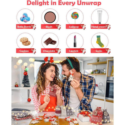 Adventskalender Kinder Stoff LED Geschenktüten Weihnachten