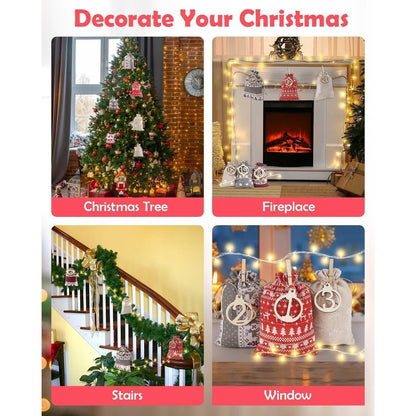 Adventskalender Kinder Stoff LED Geschenktüten Weihnachten