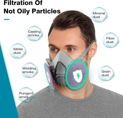 ALNUY Atemschutzmaske Wiederverwendbar 2097 Filter Chemie