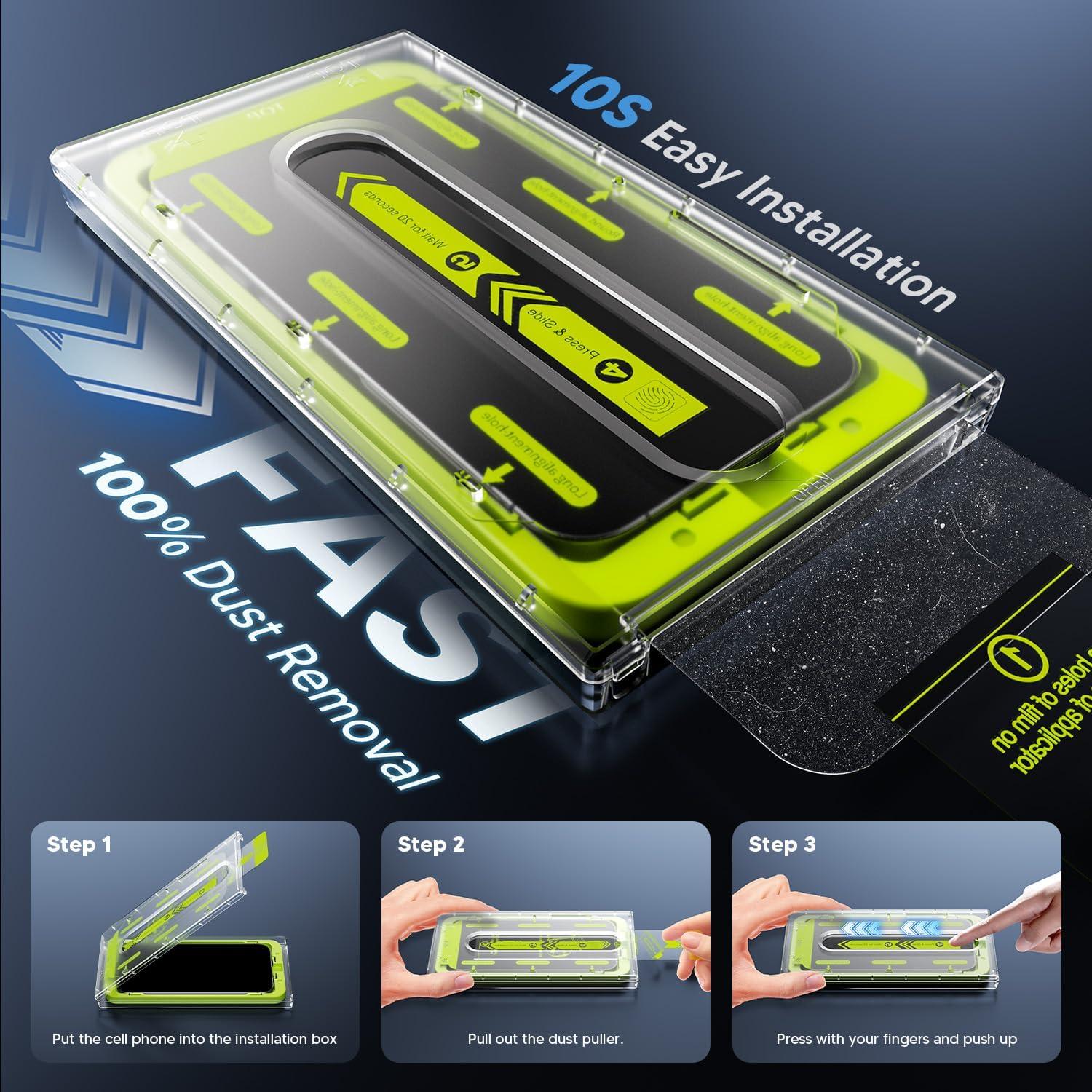 iPhone 16/15 Panzerglas Displayschutzfolie 2Stk