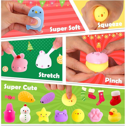 Adventskalender 2024 Mochi Squishies Spielzeug für Mädchen